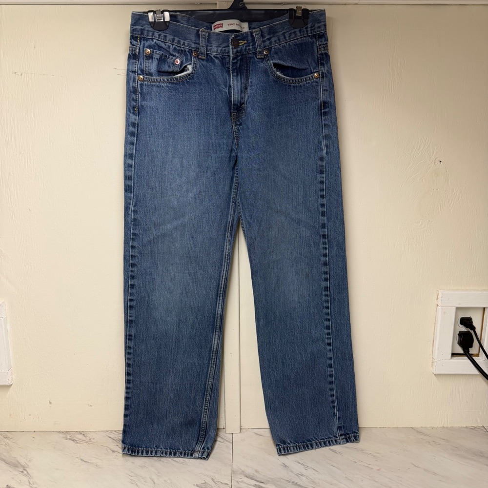 Levis 550 Relaxed Fit Jeans Mens 28x28 Medium Wash Blue Denim Tapered Leg